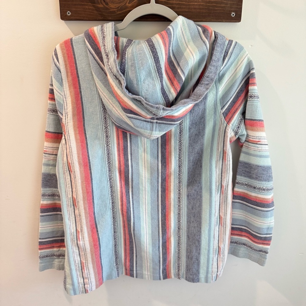 Faherty Organic Cotton Baja Hoodie Poncho Sierra Paradise Small - Picture 5 of 9